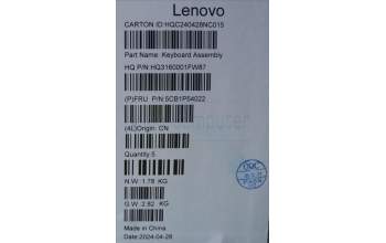 Lenovo 5CB1P54022 COVER UpperCaseASM KOR H83E2 LG PST DIS