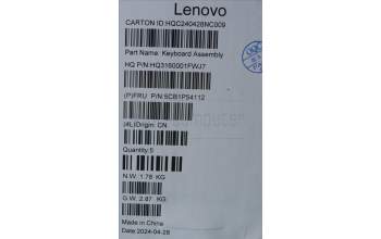Lenovo 5CB1P54112 C-Cover with keyboard,Slovenian,Luan Grey,Puresight Logo