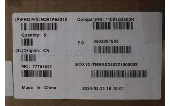 Lenovo 5CB1P55318 C-Cover with keyboard,Hungarian,Luan Grey,Backlight