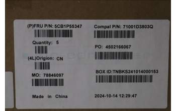 Lenovo 5CB1P55347 C-Cover with keyboard, Slovenian, Luna Grey, Backlight