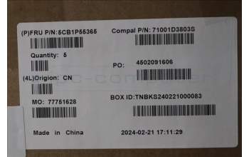 Lenovo 5CB1P55365 COVER Upper Case ASM BUL C 83DG LGBLAI