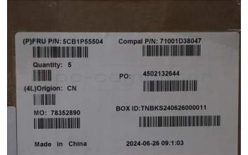 Lenovo 5CB1P55504 COVER Upper Case ASM UKE C 83DG LGRGBAI