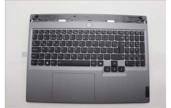 Lenovo 5CB1P55531 C-Cover with keyboard, Turkish, Luna Grey, RGB Backlight, UK