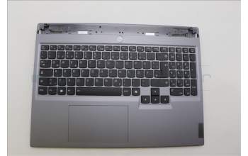 Lenovo 5CB1P55587 C-Cover with keyboard, German, Luna Grey, RGB Backlight, UK
