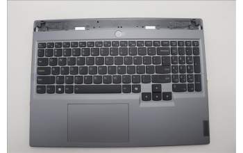 Lenovo 5CB1P55697 C-Cover with keyboard, USA English, Luna Grey, RGB Backlight, US