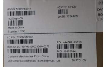 Lenovo 5CB1P55741 Cover L 83GW LCD GY