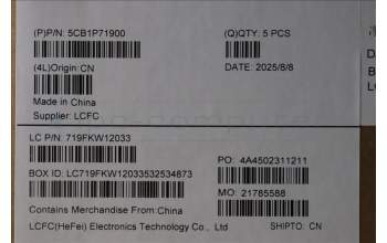 Lenovo 5CB1P71900 C-Cover with keyboard, Italian, Black, Non-Fingerprint, UK