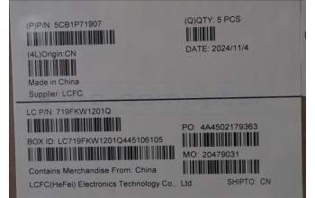 Lenovo 5CB1P71907 C-Cover with keyboard, Russian, Black, Non-Fingerprint, US