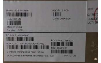 Lenovo 5CB1P73676 C-Cover with keyboard, Arabic, Black, Non-Fingerprint, US