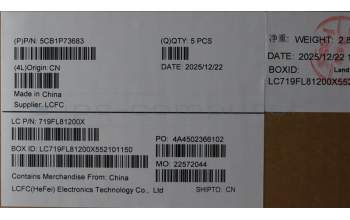 Lenovo 5CB1P73683 C-Cover with keyboard, Greek, Black, Non-Fingerprint, US