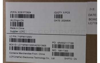 Lenovo 5CB1P73924 C-Cover with keyboard, USA English, Cosmic Blue, US