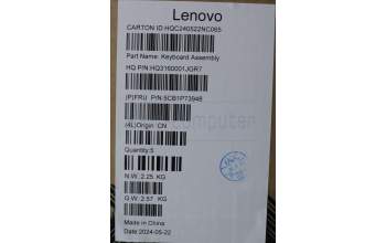 Lenovo 5CB1P73948 C-Cover with keyboard,English,Luna Grey,Fingerprint