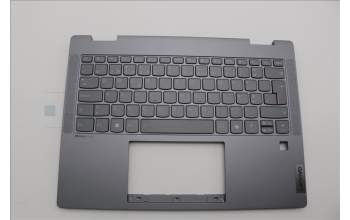 Lenovo 5CB1P74332 C-Cover with keyboard,Portuguese,Luan Grey,FingerPrint