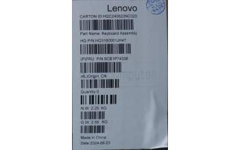 Lenovo 5CB1P74338 C-Cover with keyboard,French,Luan Grey,FingerPrint