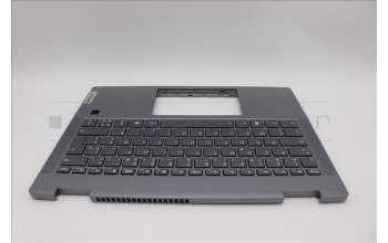 Lenovo 5CB1P74338 C-Cover with keyboard,French,Luan Grey,FingerPrint