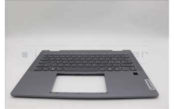 Lenovo 5CB1P74350 C-Cover with keyboard, Switzerland, Luna Grey, FingerPrint, UK