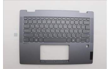 Lenovo 5CB1P74355 C-Cover with keyboard, Ukraine, Luna Grey, FingerPrint, US
