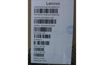 Lenovo 5CB1P74376 C-Cover with keyboard, Hungarian, Cosmic Blue, FingerPrint