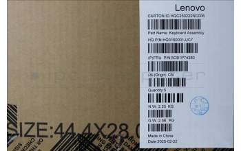 Lenovo 5CB1P74380 C-Cover with keyboard, Slovenian, Cosmic Blue, FingerPrint