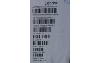 Lenovo 5CB1P74381 C-Cover with keyboard,Switzerland,Cosmic Blue,FingerPrint