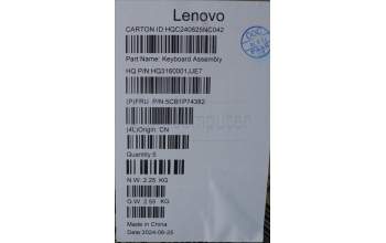 Lenovo 5CB1P74382 C-Cover with keyboard,US English Euro,Cosmic Blue,FingerPrint
