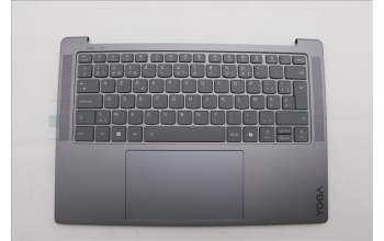 Lenovo 5CB1P74748 C-Cover with keyboard, Belgian, Luna Grey, Puresight Logo, UK