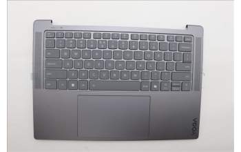 Lenovo 5CB1P74753 C-Cover with keyboard, US English Euro, Luna Grey, Puresight Logo, US