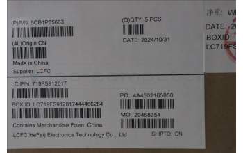 Lenovo 5CB1P85663 COVER Upper Case ASM_FRA L83HM/TP
