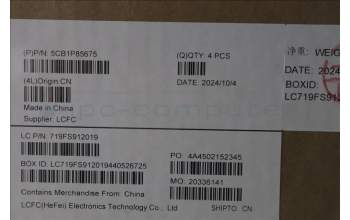 Lenovo 5CB1P85675 C-Cover with keyboard, Nordic, TouchPad, UK