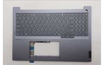 Lenovo 5CB1P85704 C-Cover with keyboard, Greek, Luna Grey, FingerPrint, US