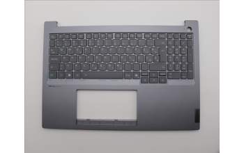 Lenovo 5CB1P85715 C-Cover with keyboard, Slovenian, Luna Grey, FingerPrint, UK