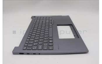 Lenovo 5CB1P85715 C-Cover with keyboard, Slovenian, Luna Grey, FingerPrint, UK