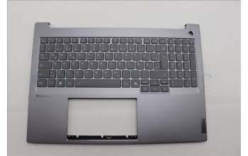 Lenovo 5CB1P85733 C-Cover with keyboard, German, Luna Grey, Backlight, UK
