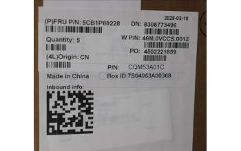 Lenovo 5CB1P88228 C-Cover with keyboard, Greek, Cloud Grey, Backlight, US