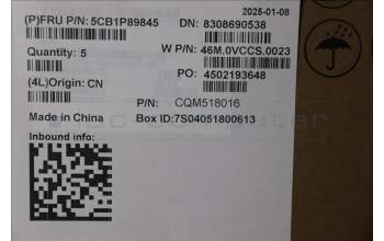 Lenovo 5CB1P89845 C-Cover with keyboard, Slovenian, Cloud Grey, Backlight, UK