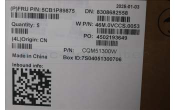 Lenovo 5CB1P89875 C-Cover with keyboard, Slovenian, Polar Blue, Backlight, UK