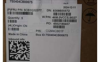 Lenovo 5CB1Q32377 COVER Upper Case ASM_THAI W83J3 CG BL