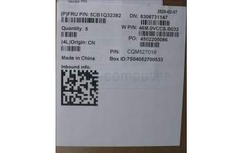 Lenovo 5CB1Q32382 C-Cover with keyboard, Belgian, Cloud Grey, UK