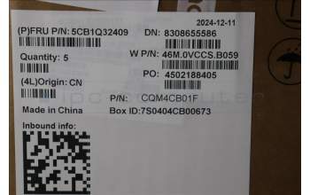 Lenovo 5CB1Q32409 C-Cover with keyboard, UK English, Cloud Grey, UK