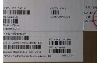 Lenovo 5CB1Q43282 C-Cover with keyboard, Russian, Luna Grey, Backlight, US