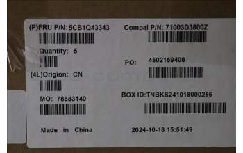 Lenovo 5CB1Q43343 C-Cover with AI keyboard, Nordic, Cloud Grey, Backlight, Fingerprint, UK