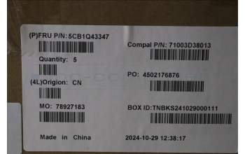 Lenovo 5CB1Q43347 C-Cover with AI keyboard, Hungarian, Cloud Grey, Backlight, Fingerprint, UK