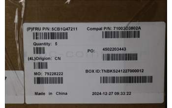 Lenovo 5CB1Q47211 C-Cover with AI keyboard, US English Euro, Cloud Grey, Non-Backlight, Fingerprint, US