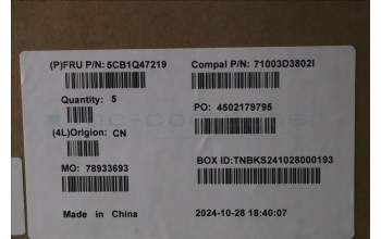 Lenovo 5CB1Q47219 C-Cover with AI keyboard, UK English, Cloud Grey, Non-Backlight, Fingerprint, UK