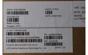 Lenovo 5CB1Q60059 C-Cover with keyboard, Hungarian, Cosmic Blue, Backlight, UK