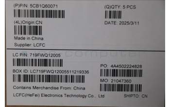 Lenovo 5CB1Q60071 C-Cover with keyboard, Nordic, Cosmic Blue, Backlight, UK