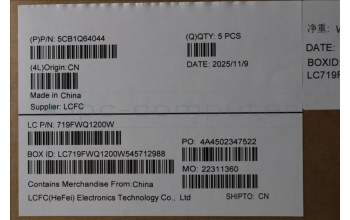 Lenovo 5CB1Q64044 C-Cover with keyboard, Portuguese, Luna Grey, Non-Backlight, UK