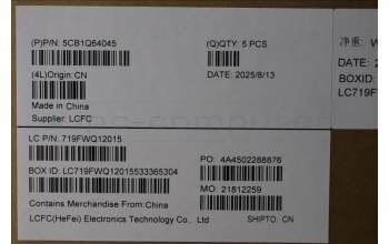 Lenovo 5CB1Q64045 C-Cover with keyboard, Russian, Luna Grey, Non-Backlight, US