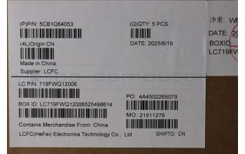 Lenovo 5CB1Q64053 C-Cover with keyboard, Ukraine, Luna Grey, Non-Backlight, US