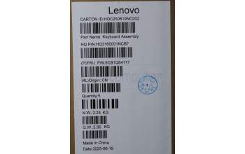 Lenovo 5CB1Q64117 C-Cover with keyboard, Bulgarian, Cosmic Blue, Backlight, UK